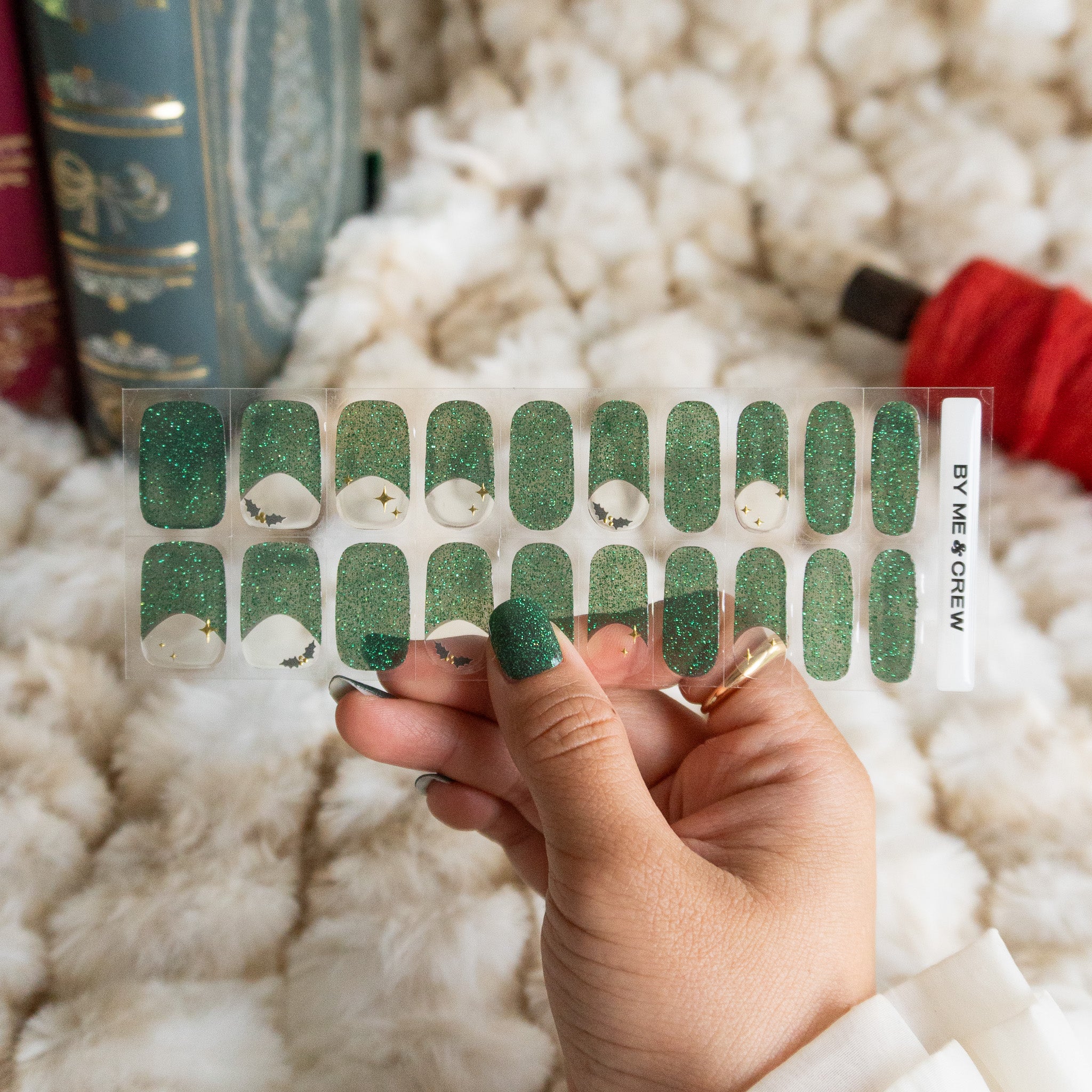 Under the Mistletoe DIY Semi Cured Gel Nail Stickers-4