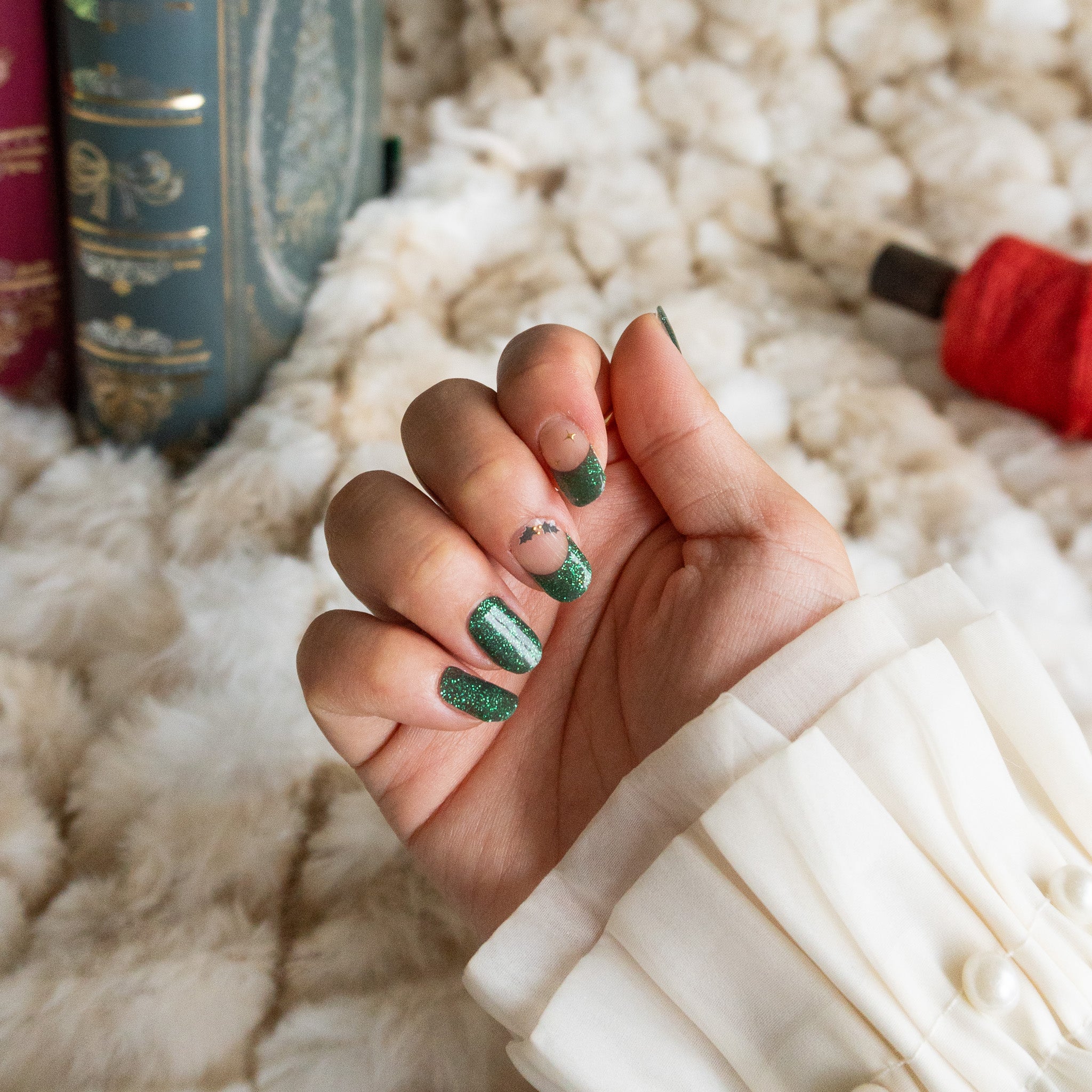 Under the Mistletoe DIY Semi Cured Gel Nail Stickers-6