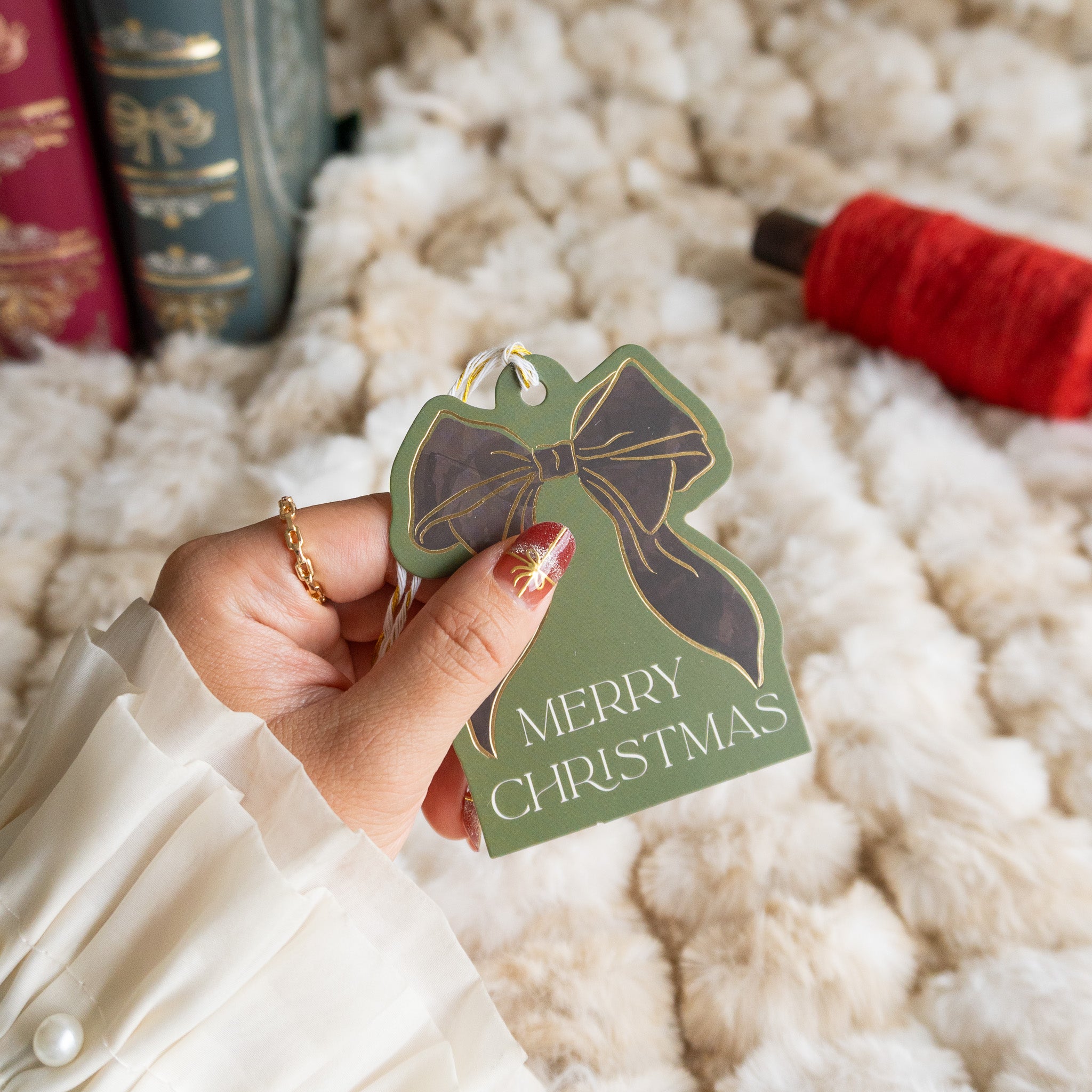 Wrapped in Red DIY Semi Cured Gel Nail Stickers-6