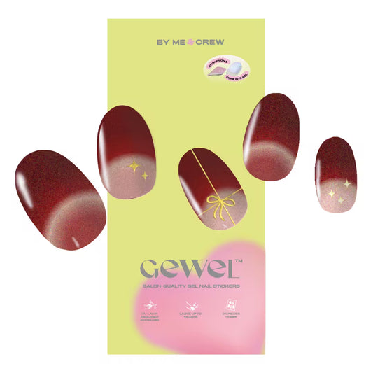 Wrapped in Red DIY Semi Cured Gel Nail Stickers