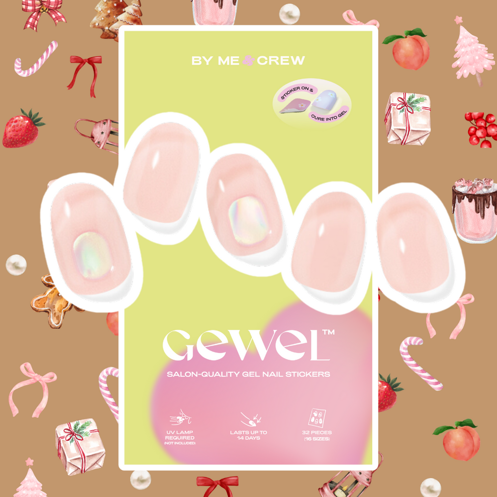 Peach Icecicle Semi Cured Gel Nail Stickers