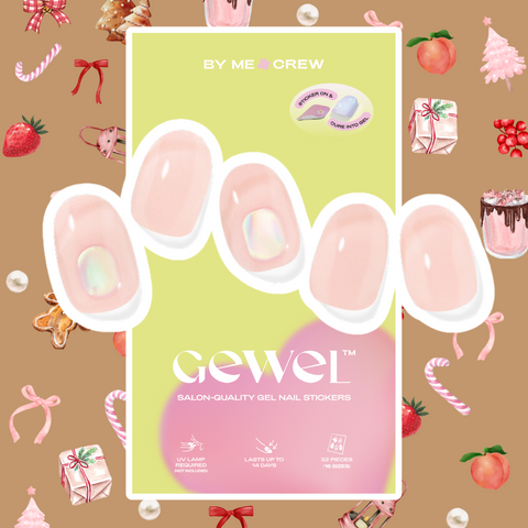 Peach Icecicle Semi Cured Gel Nail Stickers