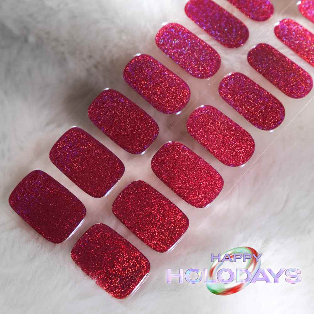 Happy Holo-Days Semicured DIY Gel Nail Stickers Kit
