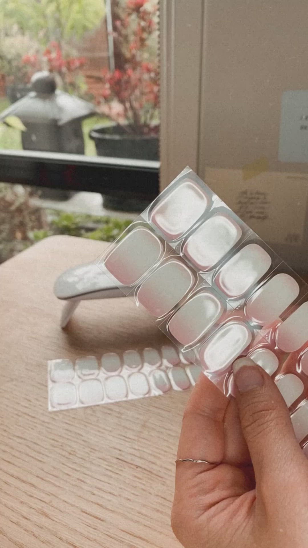 Soft Pink Gradient DIY Semi Cured Gel Nail Stickers