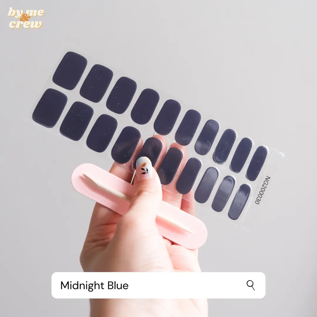Midnight Blue Semicured Gel Nails Sticker Kit