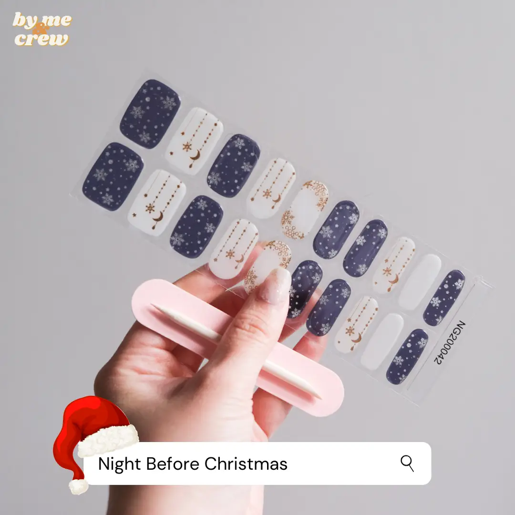 [XMAS] 'Night Before Xmas' DIY Semicured Gel Nail Stickers Kit