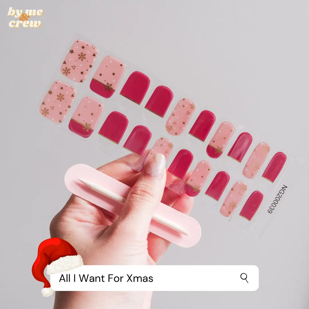 [XMAS] 'All I want for Xmas' DIY Semicured Gel Nail Stickers Kit