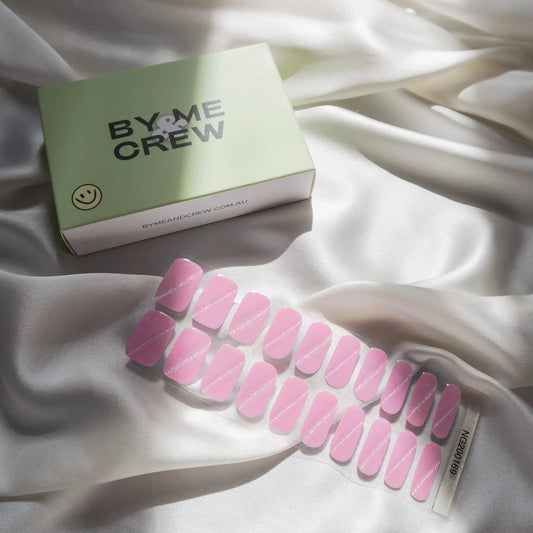 Cat Eye / Magnetic (Pink/Silver Metallics) Semi Cured Gel Nail Stickers