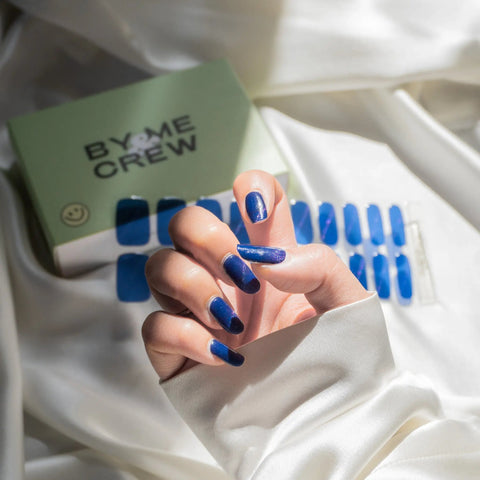Cat Eye / Magnetic (Blue/Purple Metallics) Gel Nail Stickers Kit