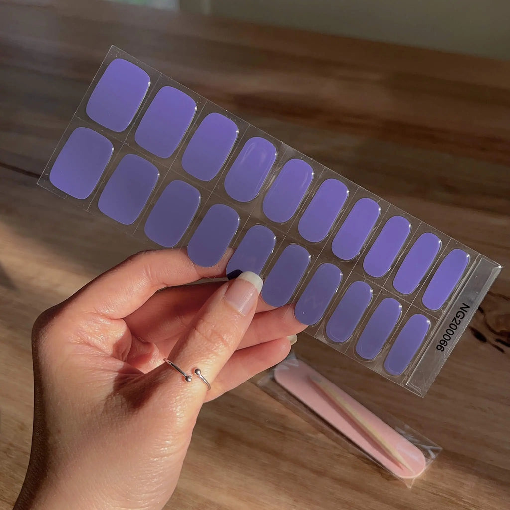 Royal Purple Semicured DIY Gel Nail Stickers Kit