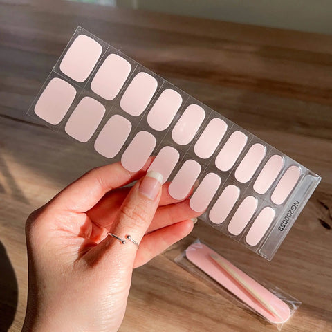 Pale Pink Semicured DIY Gel Nail Sticker Kit