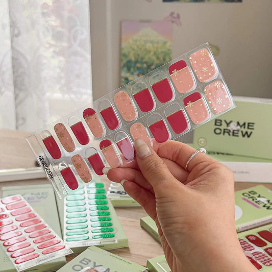 [XMAS] 'All I want for Xmas' DIY Semicured Gel Nail Stickers Kit ByMeAndCrew